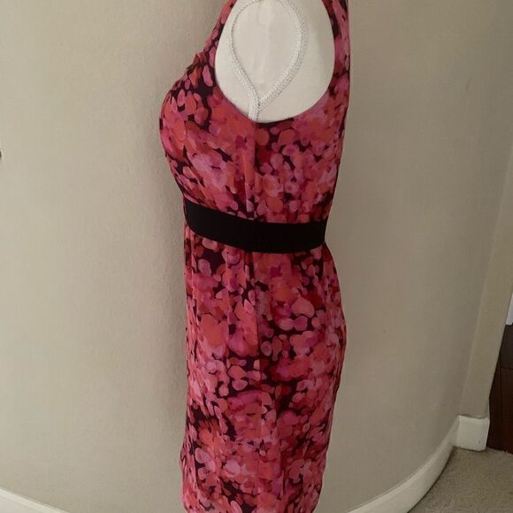 Ann Taylor Loft Pink Floral Patterned Sleeveless Dress - Picture 9 of 11